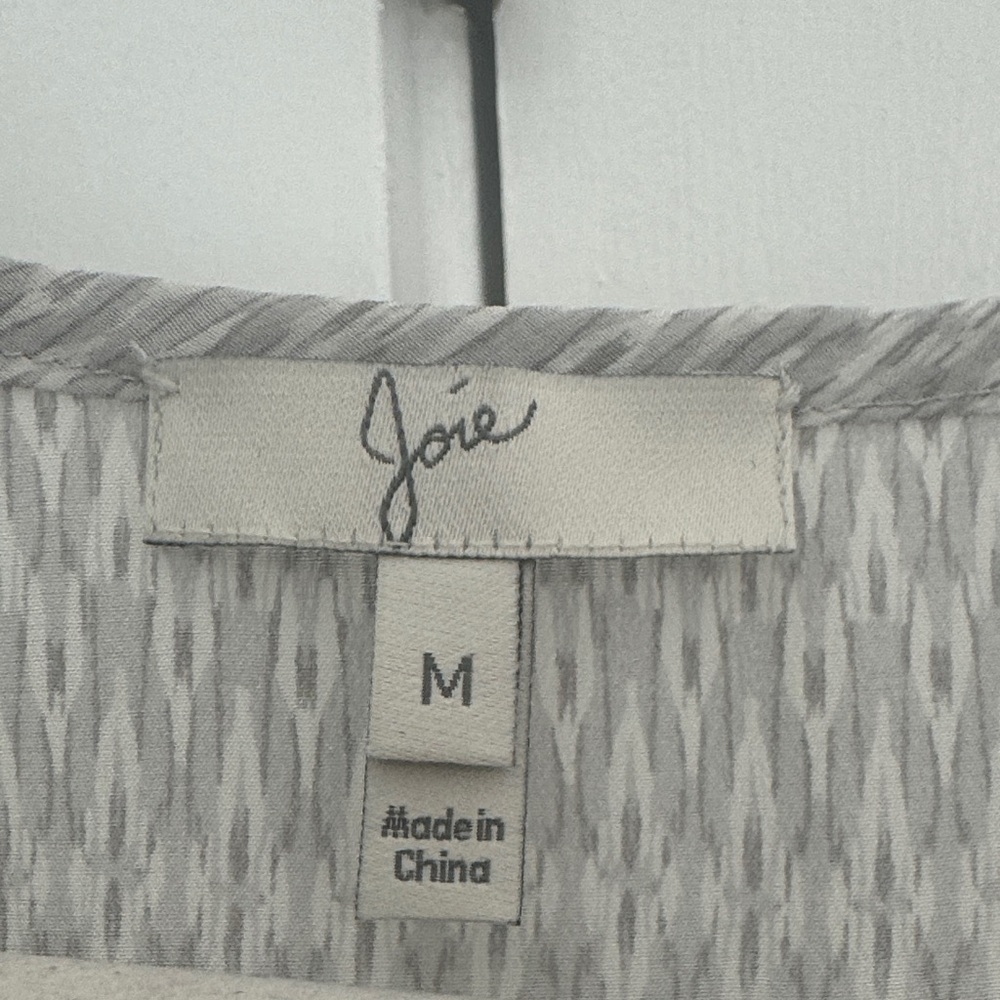 Joie Gray Patterned Blouse - image 3